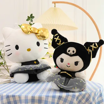 Cartoon Anime Sanrio My Melody Plush Stuffed Dolls Kawaii Kuromi Sofa Cushion Pillow Decoration Žaislai Gimtadienio dovanos mergaitėms
