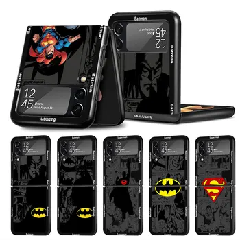 Plonas sulankstomas dėklas, skirtas Samsung Galaxy Z Flip3 Flip 4 Flip4 5G Flip 5 Fashion Mobile Phone Cover Fundas Supers man B-Batman Anime