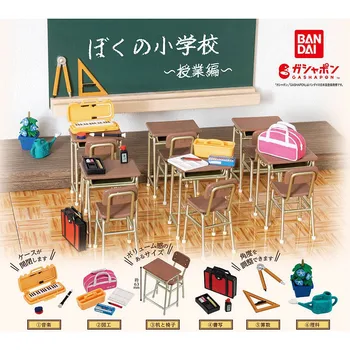 Japonų tikras Gacha skalės modelis Mini pradinė mokykla Mokymosi objektas Stalo kėdė Miniatiūrinis modelis Veiksmo figūrėlės žaislai