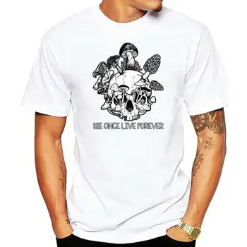 Vyriški grybų kaukolės Helovino marškinėliai M-3Xl dydžio karšti vasaros laisvalaikio marškinėliai