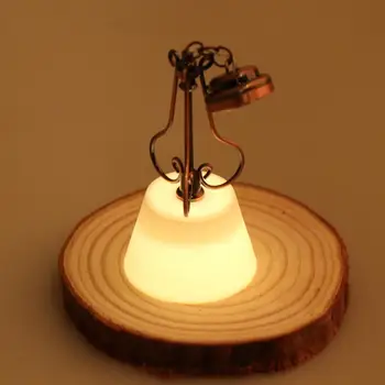 1:12 Lėlių namelis Miniatiūrinis šviestuvas Gyvenimo scenos modeliavimo modelis Metaliniai žibintai miegamajam Valgomasis Svetainė Virtuvės dekoras