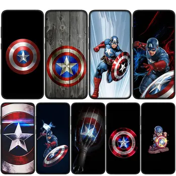 Captain America Shield Marvel korpusas, skirtas Motorola Moto G9 G30 G50 G60 G40 G52 G41 G42 G22 G71 E32 E7 G100 G Telefono dangtelio dėklas