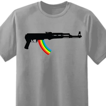 Mens rainbow ak47 Marškinėliai