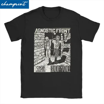 Vyrai Moterys American Hardcore Punk Band Roko marškinėliai Agnostic Front 100% Cotton Tops Creative O Neck Tee Shirt Printed T-Shirt