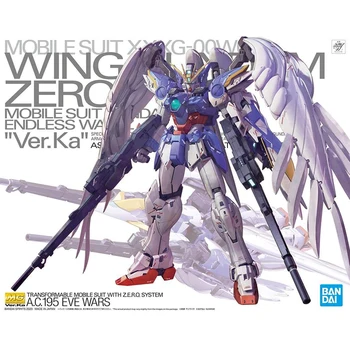 Japonų autentiško mastelio modelis Bandai Gundam serijos surinkimo modelis MG 1/100 Wing Gundam Zero KA Edition veiksmo figūrėlė