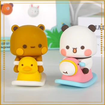 Yier ir Bubu Mitao Panda figūrėlės modelis Jaudinantis kolekcinis veiksmas Kawaii meškos žaislas Bubu ir Dudu lėlės ornamentas Namų dekoro dovana