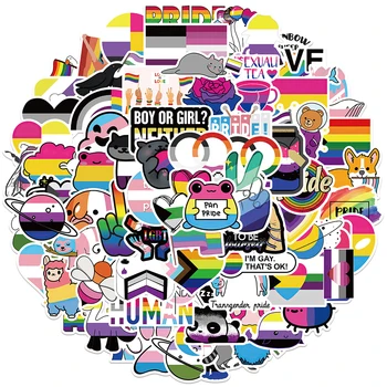 10/30/50/100PCS Mix LGBT Gay Lesbian Pride animacinių filmų lipdukai Nešiojamas kompiuteris Riedlentė Telefonas Bagažas Gitara Neperšlampamas lipdukas Kid Žaislas