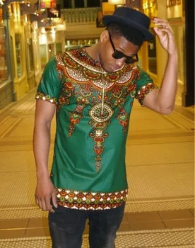 African Dashiki Print suknelė Marškiniai Vyrai 2020 Prekės ženklas Slim Fit Genčių čigonų etniniai Afrikos drabužiai Hip Hop Streetwear Africa Drabužiai