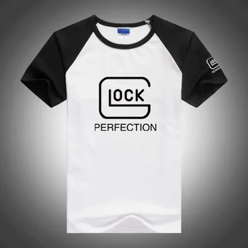 Glock Perfection Shooting Print T Shirt Mens Raglan Sleeve Cotton Breathable Summer T Shirts Short Sleeve O Neck Tops Tee Shirt