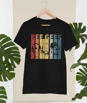 Bee Gees Vyriški marškinėliai Juodos trumpos rankovės Visų dydžių