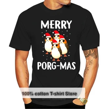 Merry Porg-Mas Christmas Xmas Holiday dovanų idėjos viso dydžio marškinėliai Nauji Unisex Funny