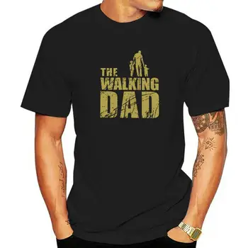 The Walking Dad Men Marškinėliai The Walking Dead Father Day Zombie Tee Shirt Crew Crew Neck T-Shirts Cotton Summer Tops