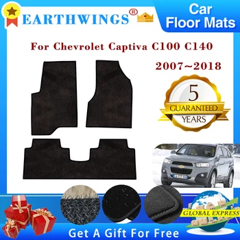 Automobiliniai grindų kilimėliai Chevrolet Captiva C100 C140 5 sėdimos vietos 2007~2018 2008 m. kilimėliai Skydinės Kojų kilimėliai Kilimas Dangtis Kojų kilimėlis Padas Auto priedai