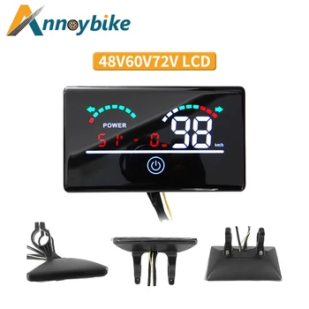 Elektrinis dviračio LED ekranas 48V 60V72V motociklas elektrinis dviratis motorolerio akumuliatoriaus būsenos indikatorius Spidometras Dviračių matuoklis