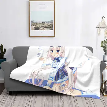 Nekopara Vanilla Kawaii antklodė Japonų anime Otaku gerbėjai Vilna juokinga šilta antklodė kėdės uždengimo sofai visą sezoną