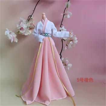 Cosplay ilga suknelė 1/6 moteriškos tradicijos Hanfu ilgos suknelės kinų senovinių marškinių drabužių kostiumas 12inch veiksmo figūriniams žaislams