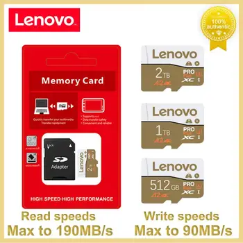 Lenovo micro tf SD kortelė 2TB 1TB 512GB 256GB didelės spartos 